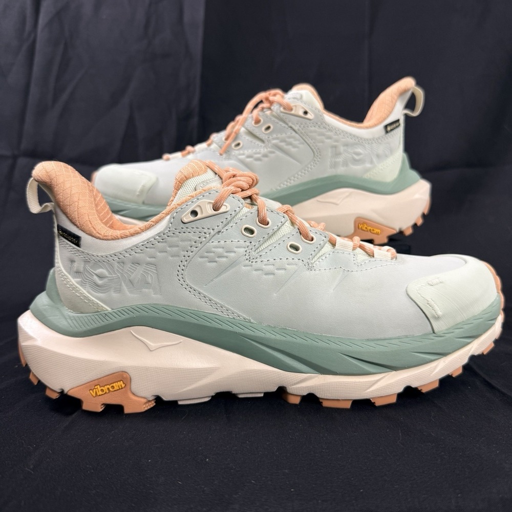 Hoka Women's Size 7.5 Kaha 2 Low GORE-TEX Hiking Shoe Outdoors Light Blue Pink